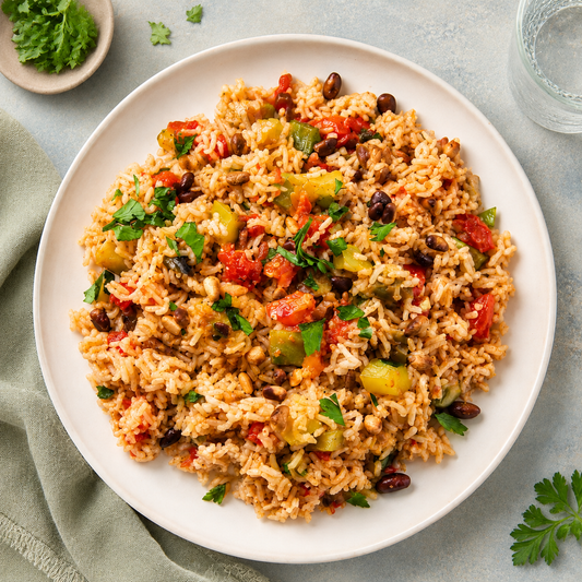 Riz complet et ratatouille