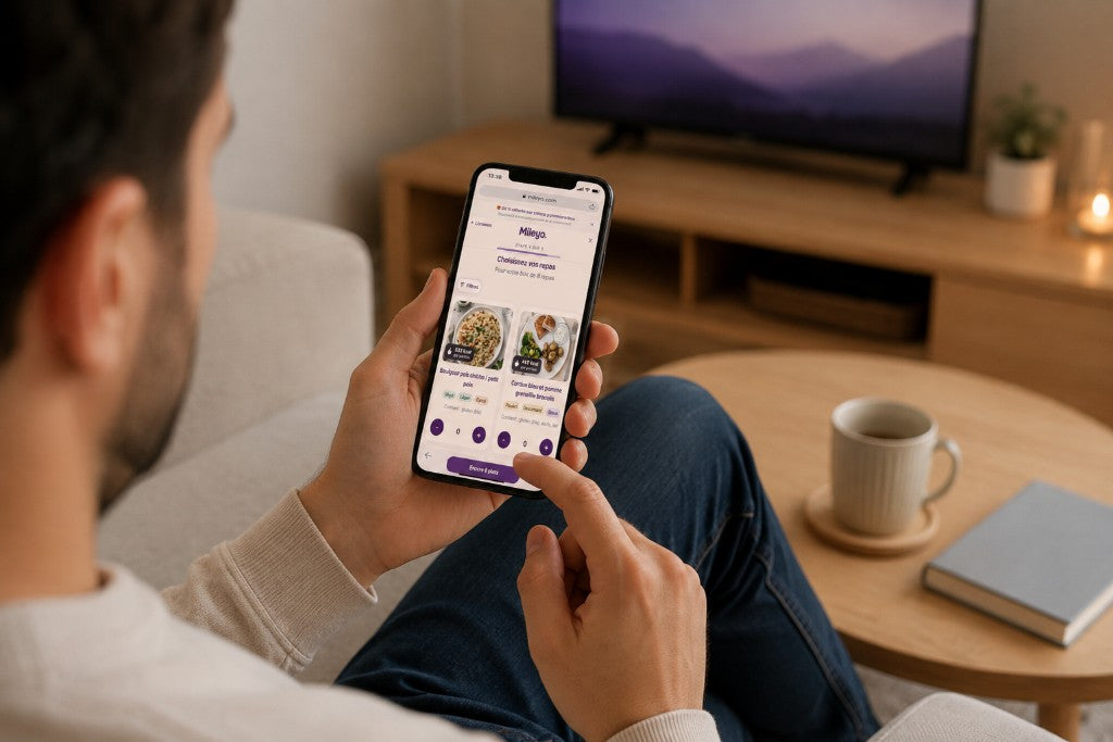 Choix du programme sur smartphone